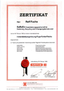 Euroteam Zertifikat Instandsetzung 1999 (PDF)