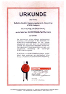 Euroteam Zertifikat Fachbetrieb 1997 (PDF)